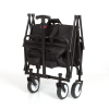 Compact Outdoor Folding Utility Wagon; Black