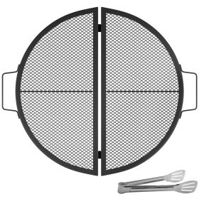 Foldable Outdoor Camping Round Cooking Grate Stainless Steel Fire Pit Grill Grate