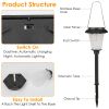 2Pcs Solar Flame Torch Light IP65 Waterproof Flickering Flame Stake Lamp