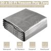 30x50ft Heavy Duty Poly Tarp/ Silver+Black