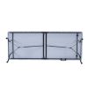 6 Ft Portable Folding Table; Fold-in-Half Plastic Card Table Dinging Table for Camping; Picnic; Kitchen or Outdoor Party Wedding Event