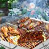 Foldable BBQ Grill Charcoal Barbecue Stove Portable Stainless Steel Campfire Stove Pit