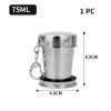 Stainless Steel Folding Cup Portable Outdoor Travel Camping Telescopic Cup Ourdoor Foldable Drinkware 75ml/150ml/250ml