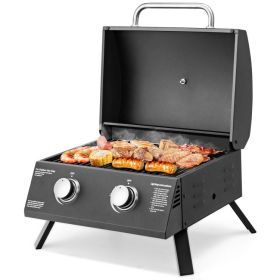 Camping party Picnic Heavy Duty Portable Tabletop BBQ Grill Stove (Color: Black A, Type: BBQ Grill)