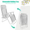 2 Pieces Folding Lounge Chair with Zero Gravity